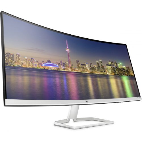 HP MONITOR 34" 34F HOME CURVED ? B ? IPS LED WQHD 3440 X 1440 ? 5MS ? 300CD?M? ? AMD FREESYNC ? ANTIGLARE ? TILT ? 3X USB ? 2X HDMI ? SILVER ? BLACK
