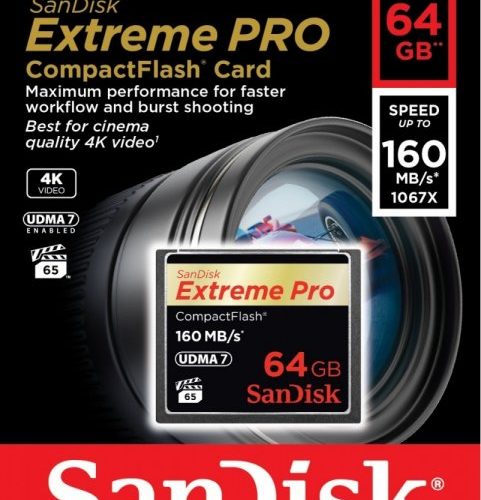 SANDISK EXTREME PRO COMPACT FLASH 64GB 160MB/S