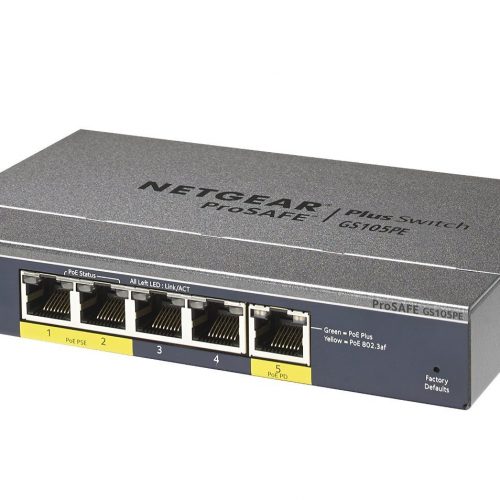 NETGEAR 5-PORT PROSAFE SMART MANAGED, GREY