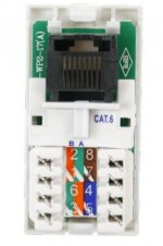 NEW MEDIA MM485WH SINGLE RJ-45 CAT-6 MODULE WHITE