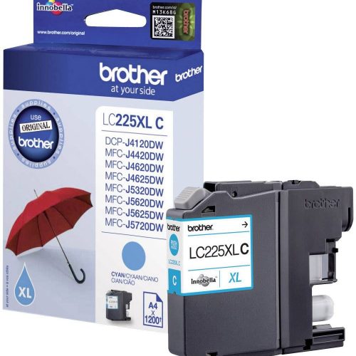 GENUINE BROTHER INK CARTRIDGE LC-225XLC CYAN HIGH YIELD 11.8ML ~ 1200 PAGES
