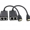 1080P HDMI FULL HD PASSIVE EXTENDER CABLE TMDS DDC TO RJ45 (DUAL PACK) SENDER & RECEIVER