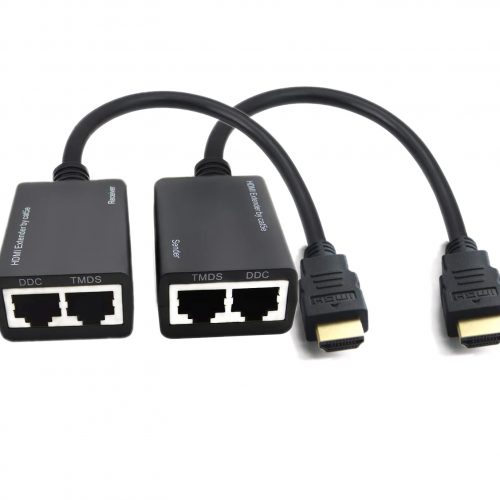 1080P HDMI FULL HD PASSIVE EXTENDER CABLE TMDS DDC TO RJ45 (DUAL PACK) SENDER & RECEIVER