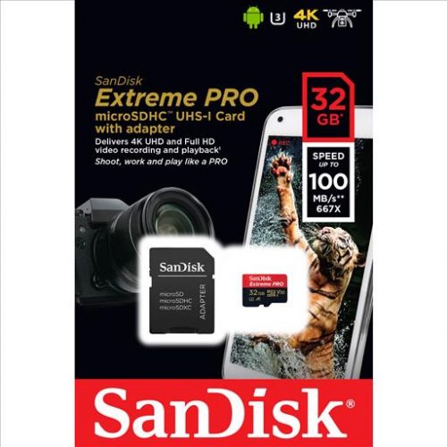 SANDISK EXTREME PRO MICRO SDXC 32GB 100MB/S