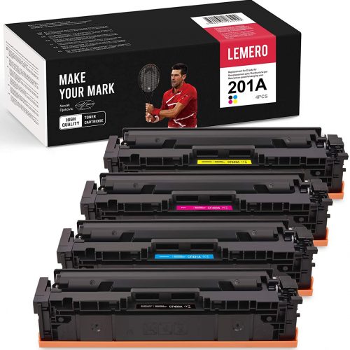 COMPATIBLE LEMERO 4-PACK HP TONER CARTRIDGES CF400, CF401, CF402, CF403 201A