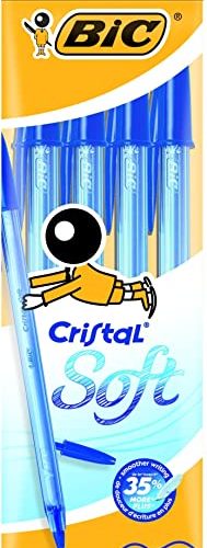 BIC CRYSTAL BALLPOINT PEN MEDIUM 1.0MM PACK OF 4