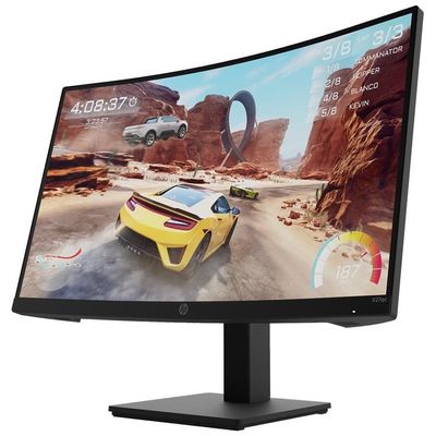 HP MONITOR 27" X27QC GAMING HOME CURVED ? F ? QHD 2560 X 1440 ? 1MS ? 350 NITS ? 3.5 MM AUDIO JACK (AUDIO OUT) ? HEIGHT ADJUSTABLE ? TILT ? HDMI ? DISPLAY PORT ? BLACK