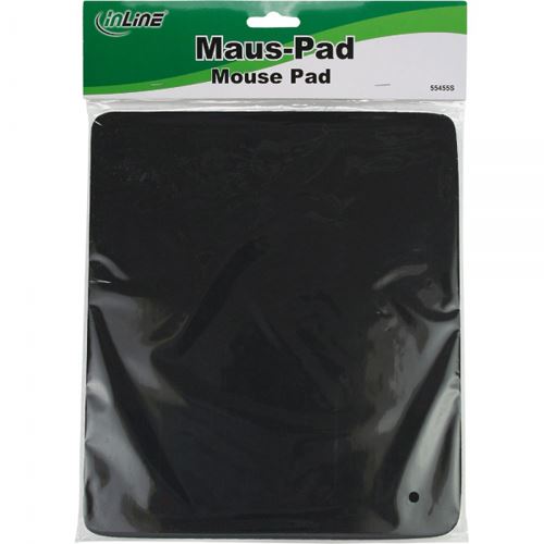 INLINE NR. 55455S MOUSE PAD BLACK 250x220x6mm