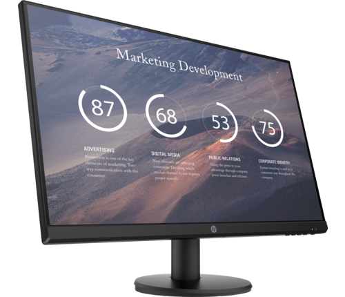 HP MONITOR 27" ? P27v G4 BUSINESS ? A+ ? FHD IPS 1920 X 1080 ? 5MS ? 300 NITS ? ANTIGLARE ? TILT VGA ? HDMI ? BLACK