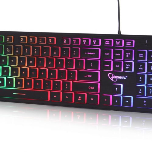 GEMBIRD KEYBOARD KB-UML-01 RAINBOW BACKLIGHT MULTIMEDIA KEYBOARD