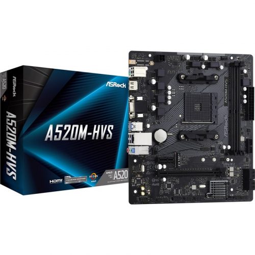 ASROCK A520M-HVS MOTHERBOARD MICRO ATX AM4 SOCKET