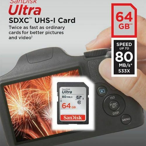 SANDISK ULTRA SDHC 64GB 80MB/S