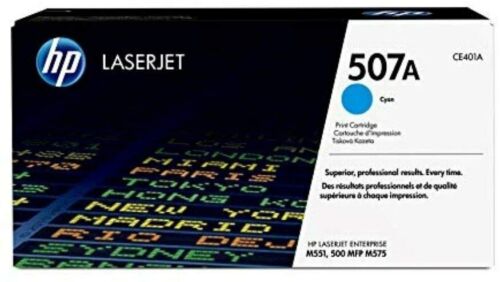 GENUINE HP CE401A 507A CYAN TONER CARTRIDGE