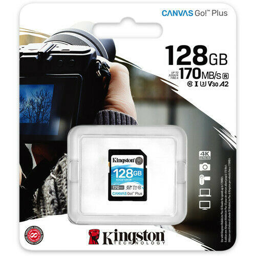KINGSTON CANVAS SELECT PLUS 128GB SDG3/128GB170MB/S V30 A2 CLASS 10 SD CARD